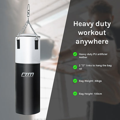 30kg Heavy Duty Boxing Punching Bag Solid Filled