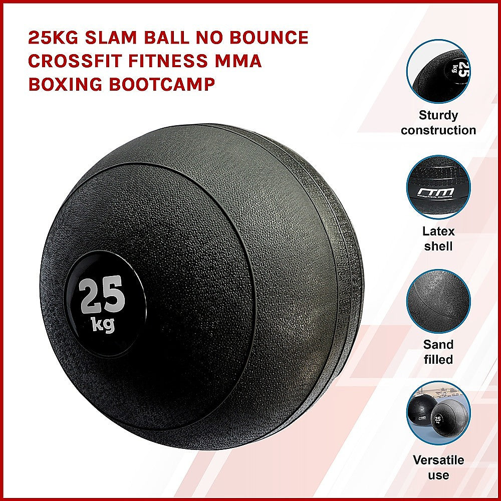 25kg Slam Ball No Bounce Crossfit Fitness MMA Boxing BootCamp