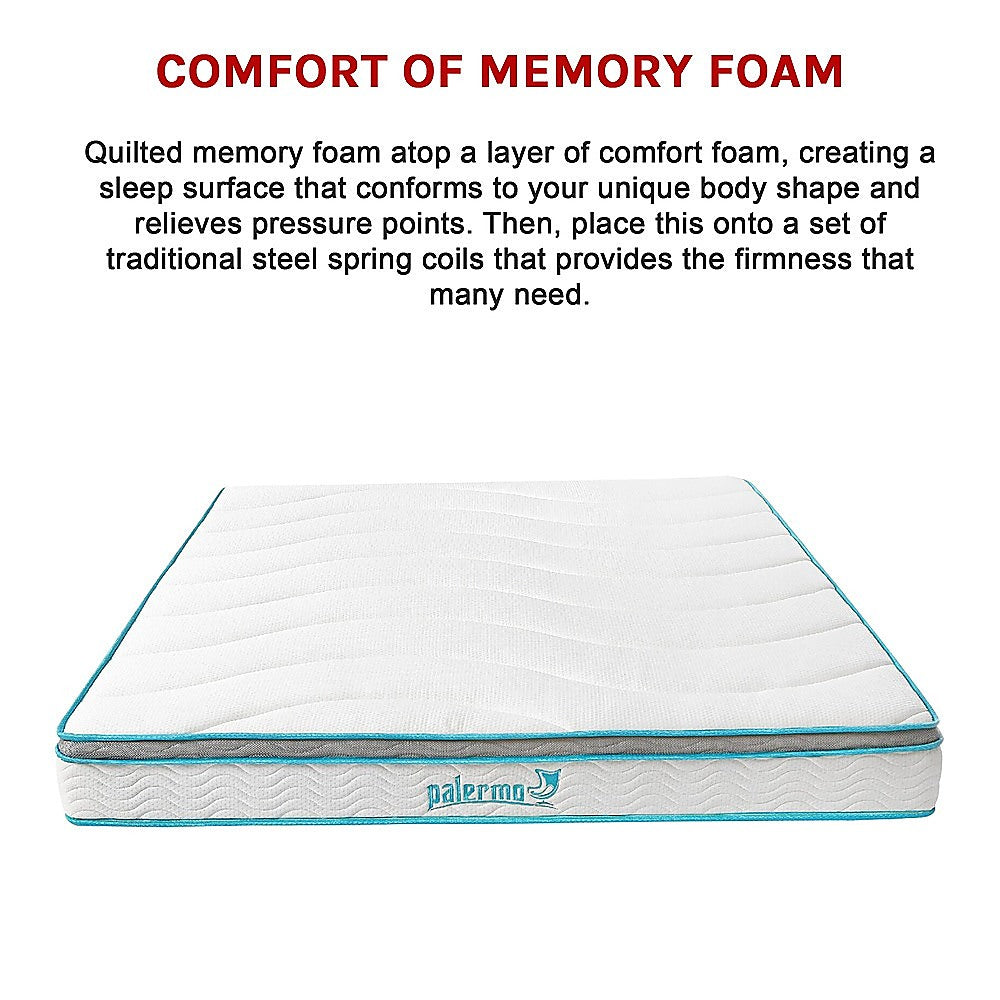 Palermo King 20cm Memory Foam and Innerspring Hybrid Mattress