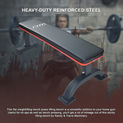 Commercial Flat Weight Lifting Bench