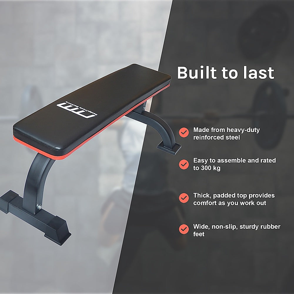 Commercial Flat Weight Lifting Bench