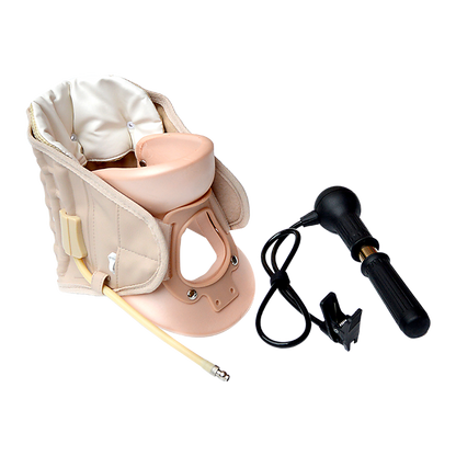 Neck Traction Air Decompression Support Brace Cervical Collar Hand Pump