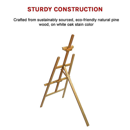 Pine Wood Easel Artist Art Display Painting Shop Tripod Stand Wedding