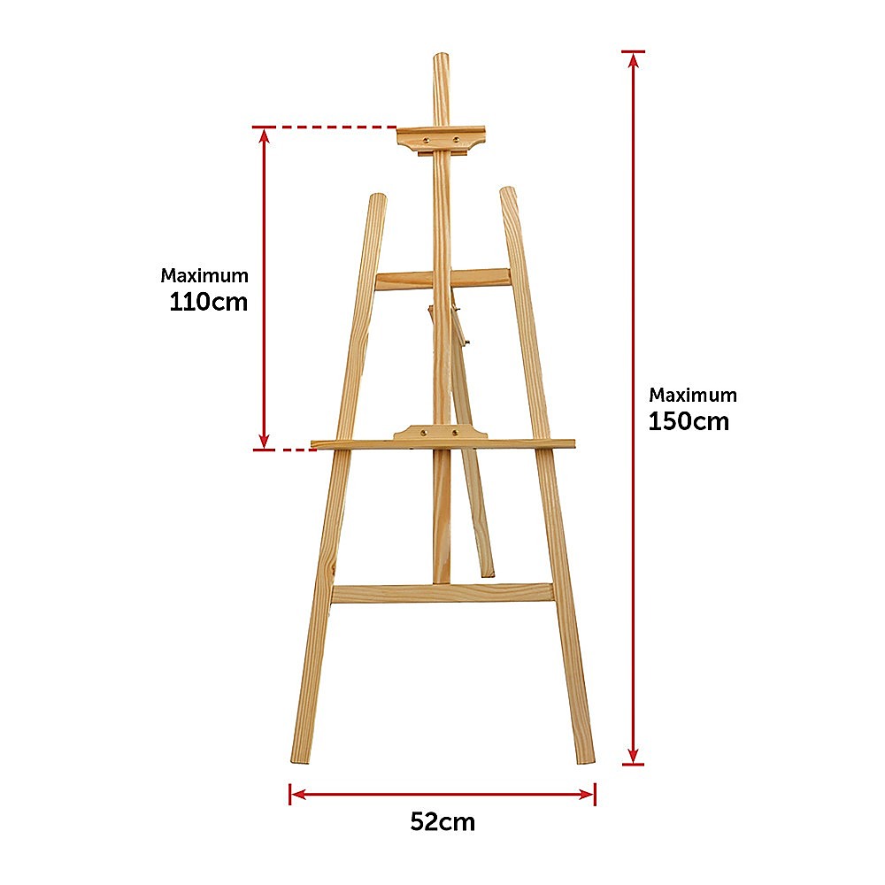 Pine Wood Easel Artist Art Display Painting Shop Tripod Stand Wedding