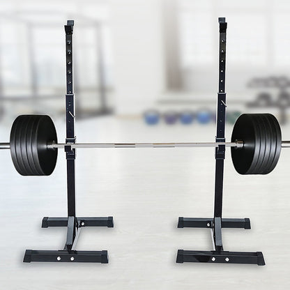 Pair of Adjustable Squat Rack Sturdy Steel Barbell Bench Press Stands GYM/HOME