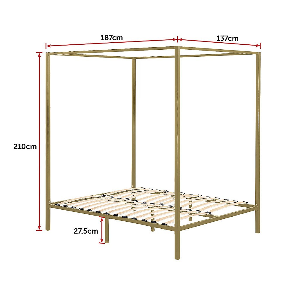 4 Four Poster Double Bed Frame