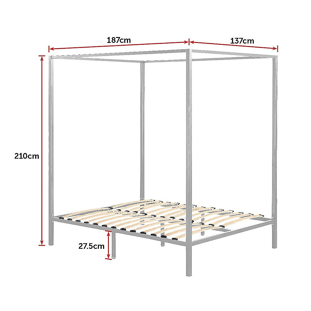 4 Four Poster Double Bed Frame