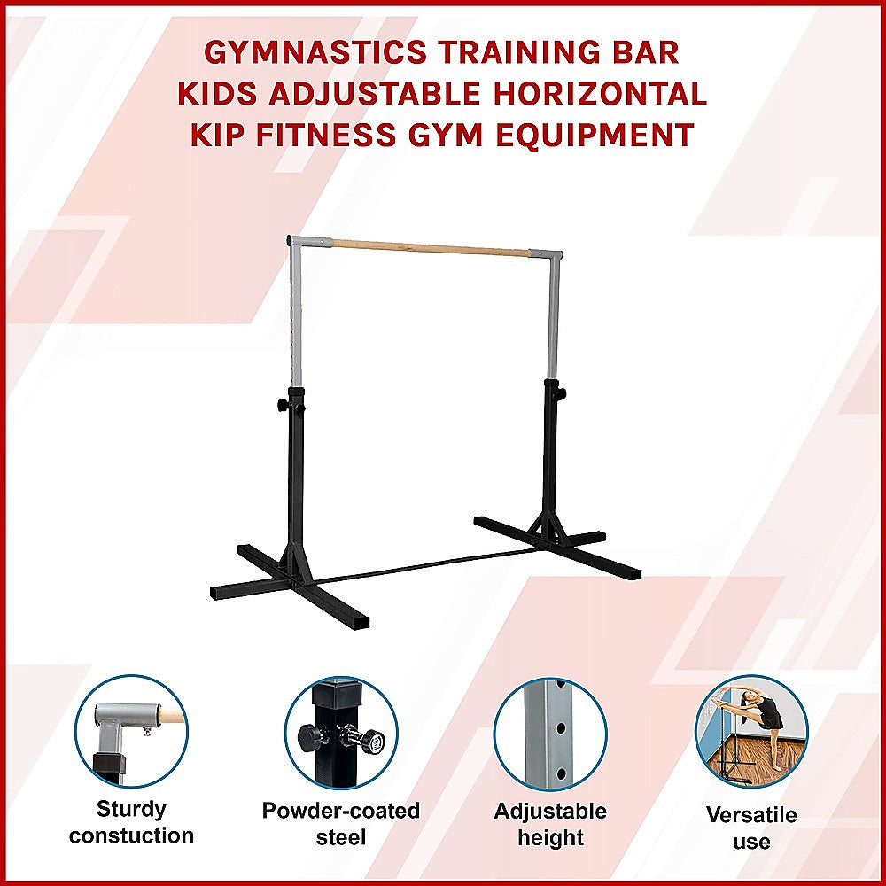 Gymnastics Training Bar Kids Adjustable Horizontal Kip Fitness Gym Equipment