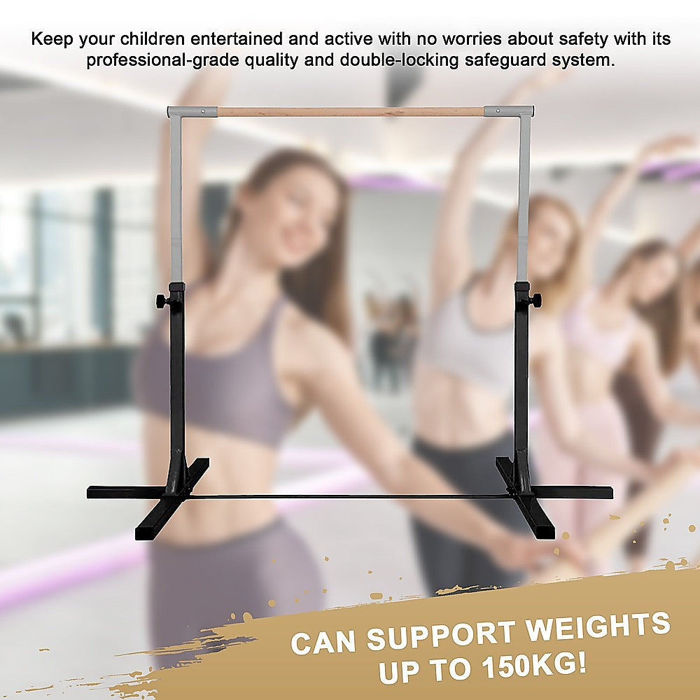 Gymnastics Training Bar Kids Adjustable Horizontal Kip Fitness Gym Equipment