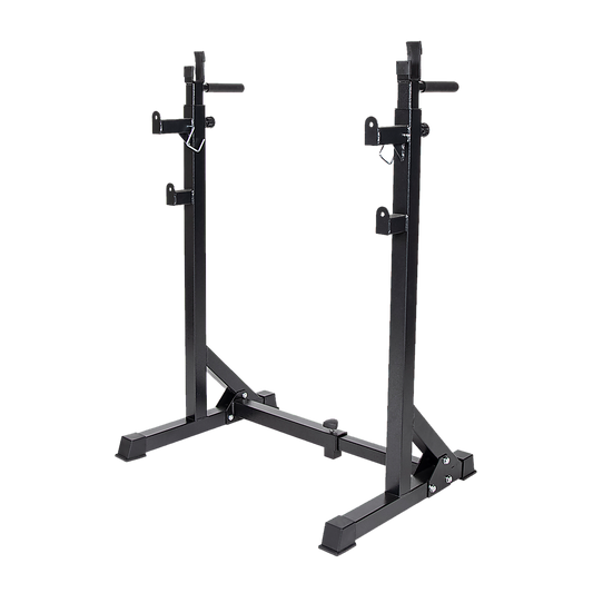 Commercial Squat Rack Adjustable Pair Fitness Exercise Weight Lifting Gym Barbell Stand