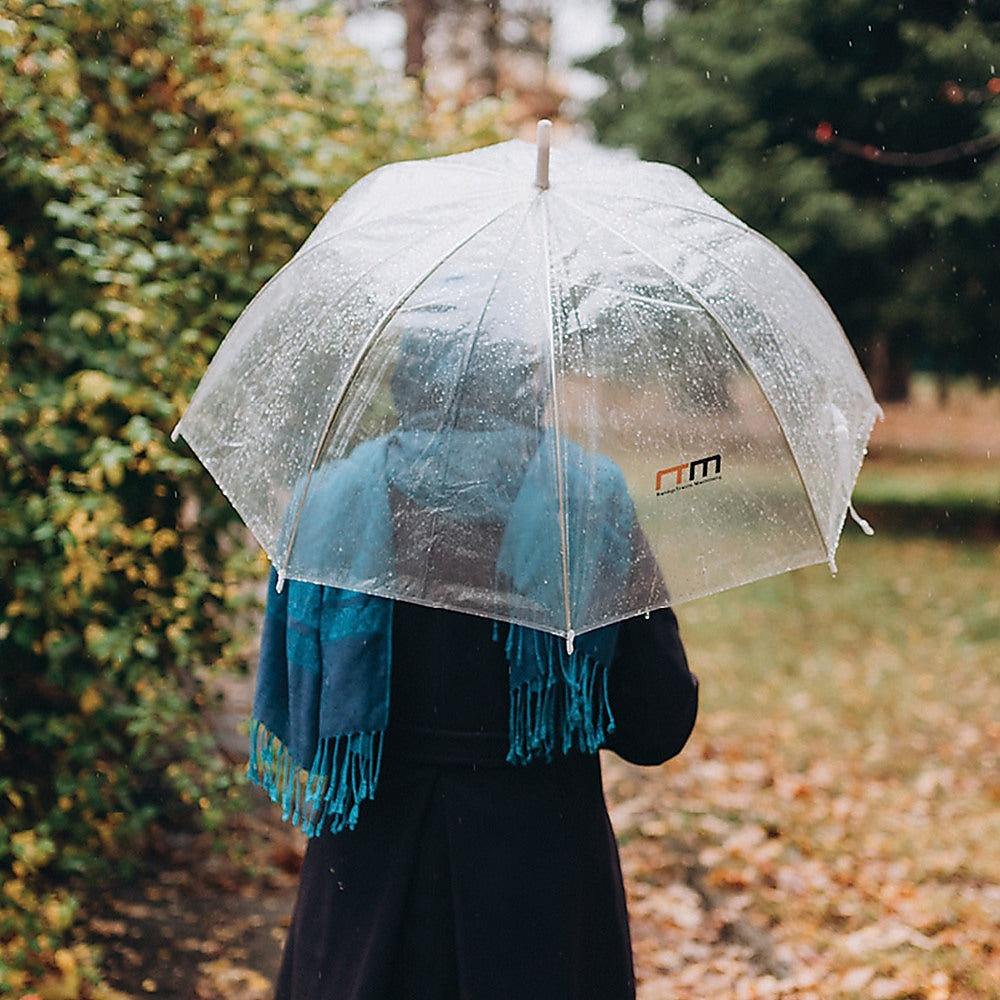 5x Clear Transparent Rain Walking Umbrella Parasol PVC Dome Wedding Party Favour