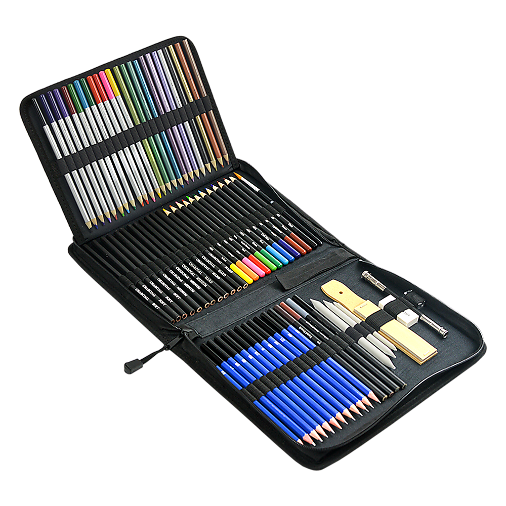 Art Sketch Pencils Oil Drawing Colouring Graphite Charcoal Pencil Set 72pcs/set