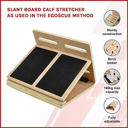 Slant Board Calf Stretcher as used in the Egoscue Method