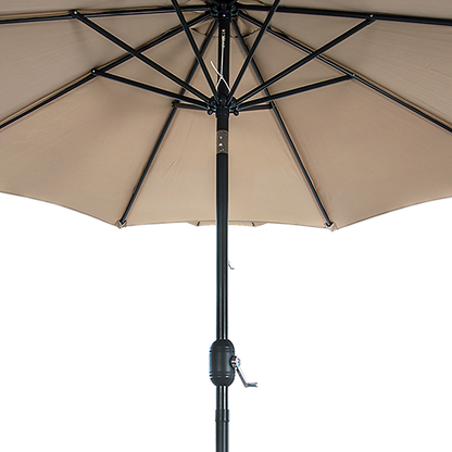 9FT Patio Umbrella Outdoor Garden Table Umbrella with 8 Sturdy Ribs