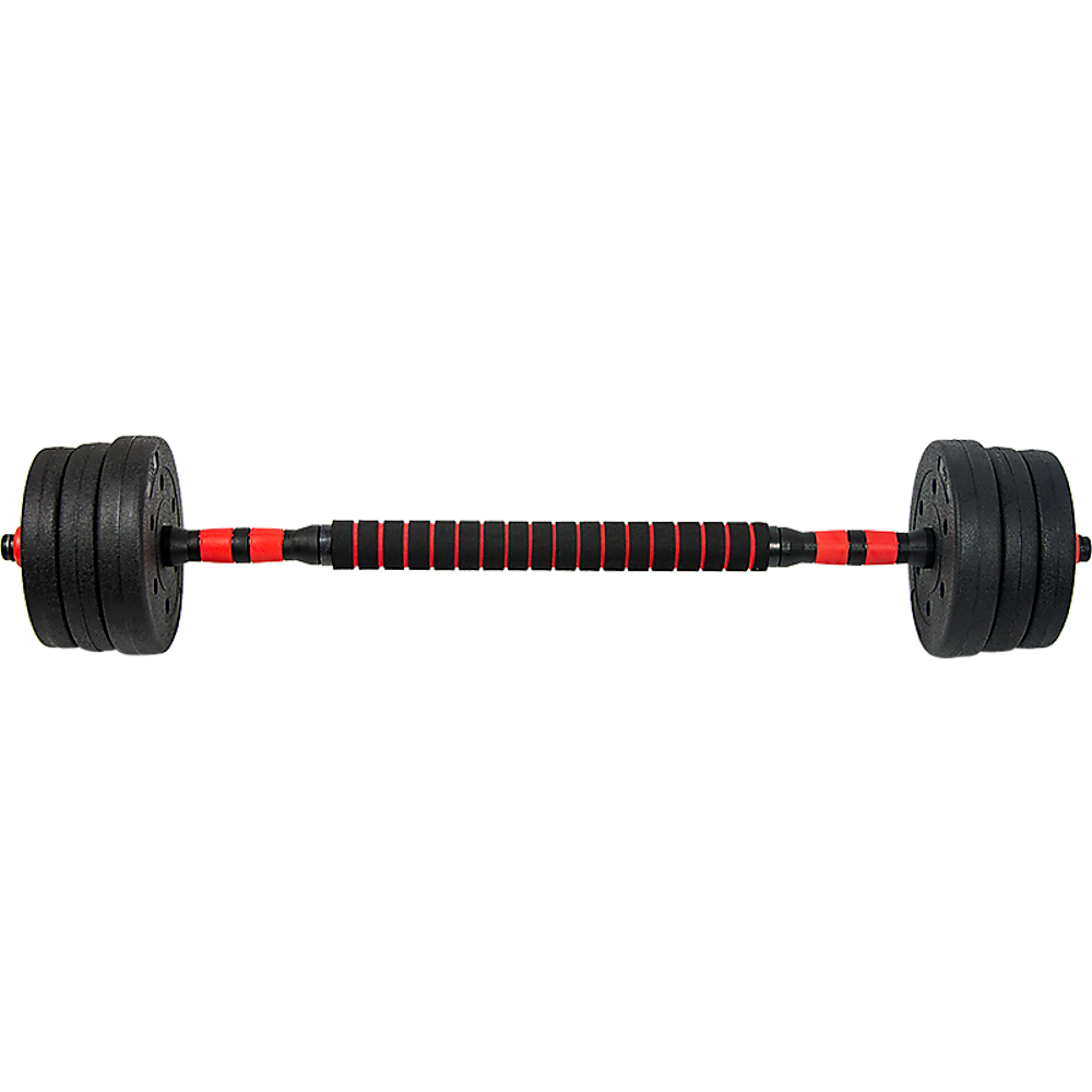 20kg Adjustable Rubber Dumbbell Set Barbell Home GYM Exercise Weights