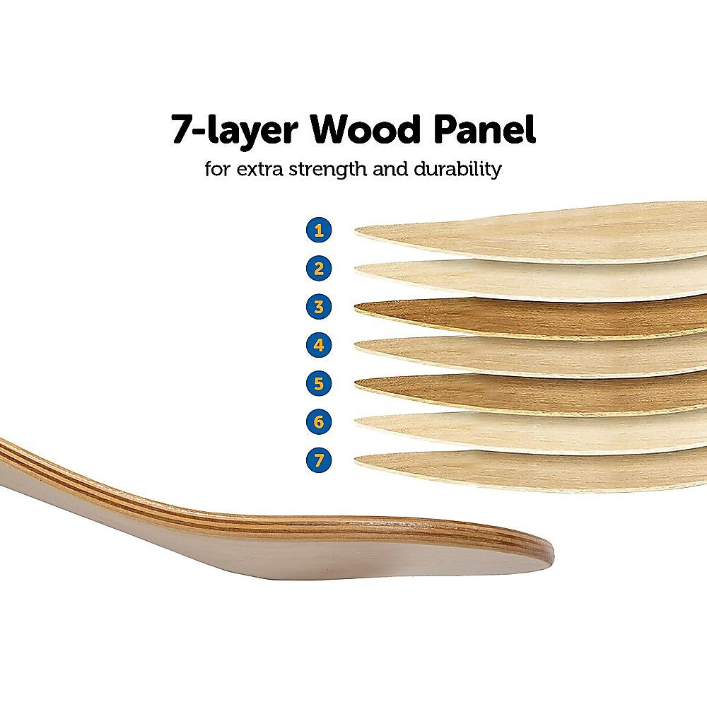 7 Layers Skateboard Deck Natural Wood Maple Double Concave Blank Skate Board DIY