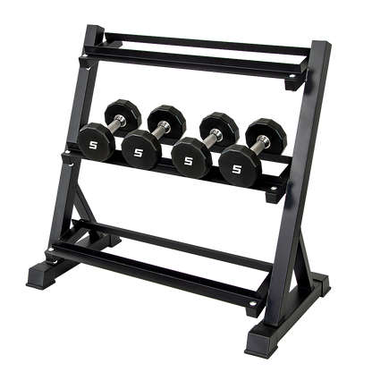 Dumbbell Rack Storage Stand Hex Weight Heavy Duty 3 Tier Wide Home Gym Fitness