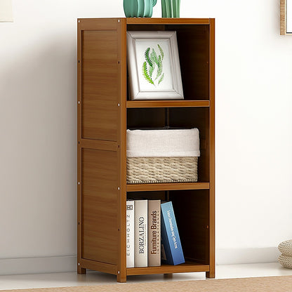 Bamboo Adjustable Shelf Bookcase Display Storage Rack Stand Livingroom Bedroom