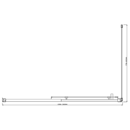 Adjustable 1300x800mm Single Door Corner Sliding Glass Shower Screen in Chrome