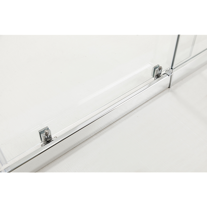 Adjustable 1300x800mm Single Door Corner Sliding Glass Shower Screen in Chrome