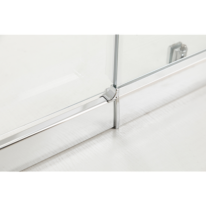 Adjustable 1100x1200mm Double Sliding Door Glass Shower Screen in Chrome