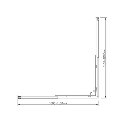 Adjustable 1100x1200mm Double Sliding Door Glass Shower Screen in Chrome