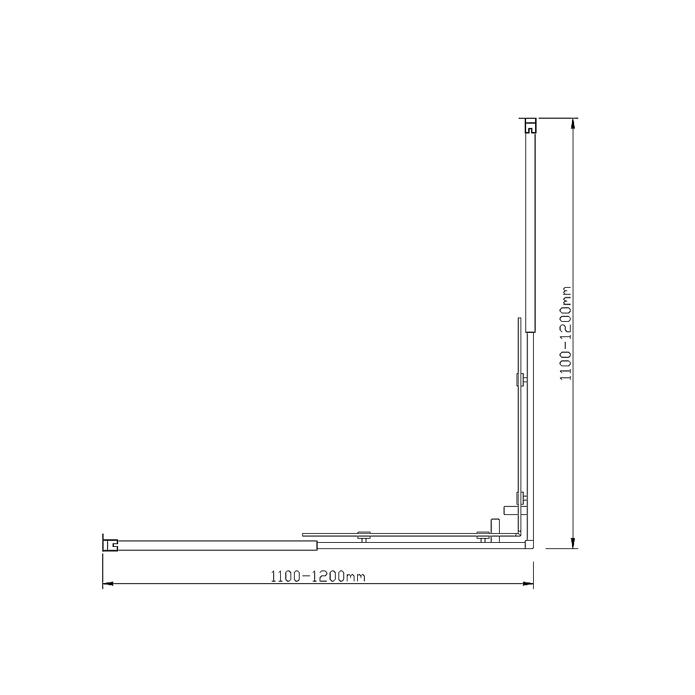 Adjustable 1200x1200mm Double Sliding Door Glass Shower Screen in Chrome