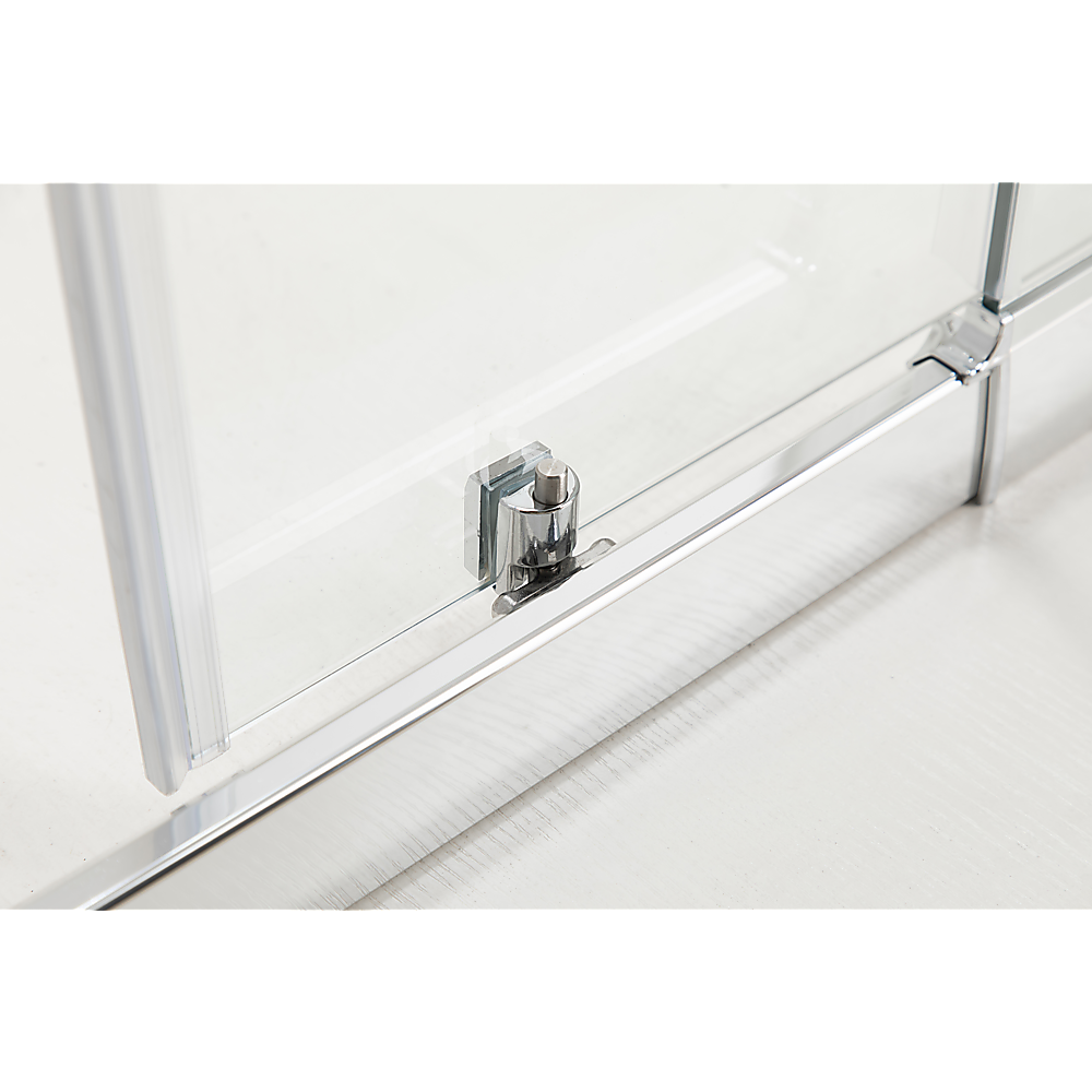 Adjustable 900x1000mm Double Sliding Door Glass Shower Screen in Chrome