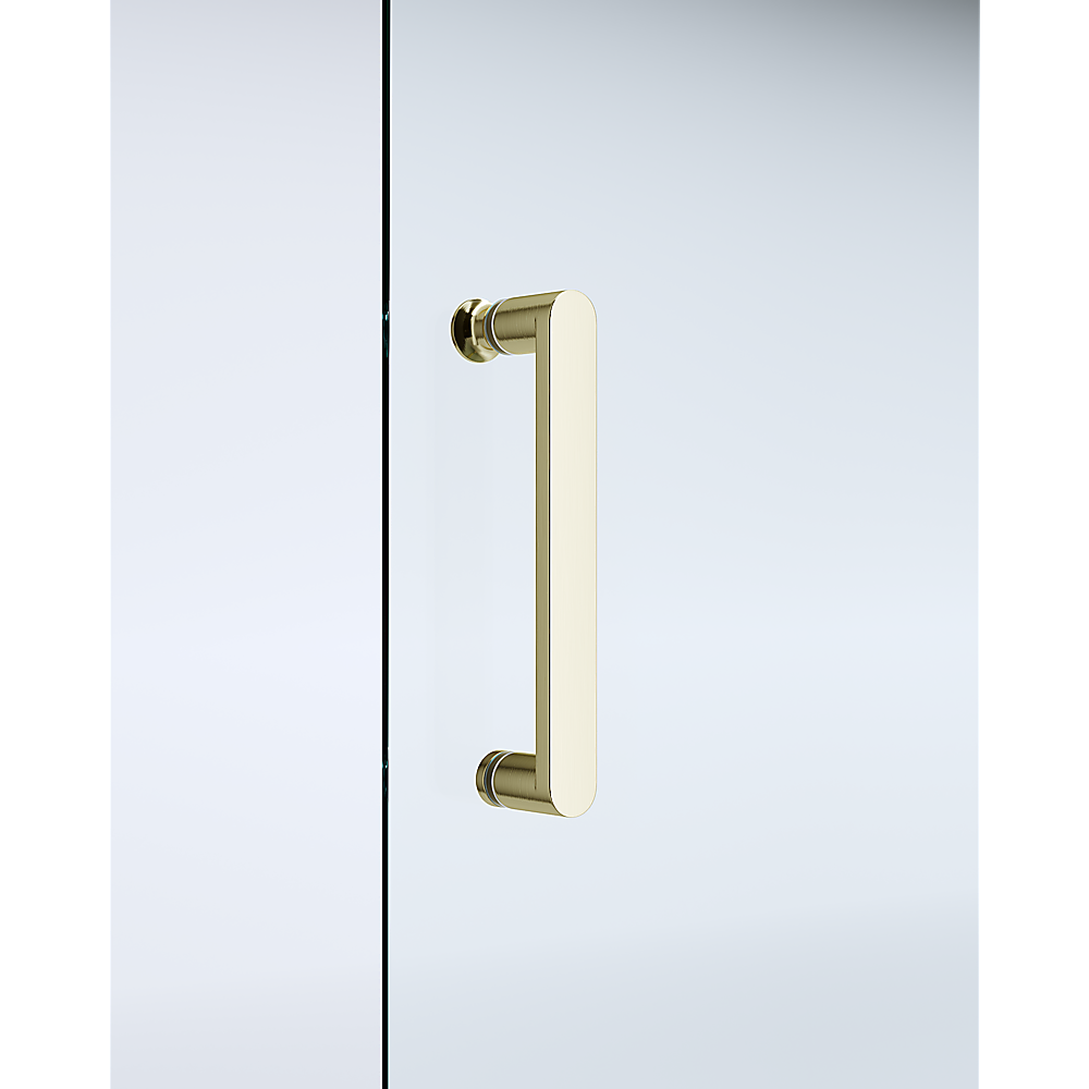 Adjustable 900x1100mm Double Sliding Door Glass Shower Screen in Gold