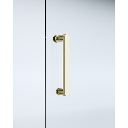 Adjustable 1000x1200mm Double Sliding Door Glass Shower Screen in Gold