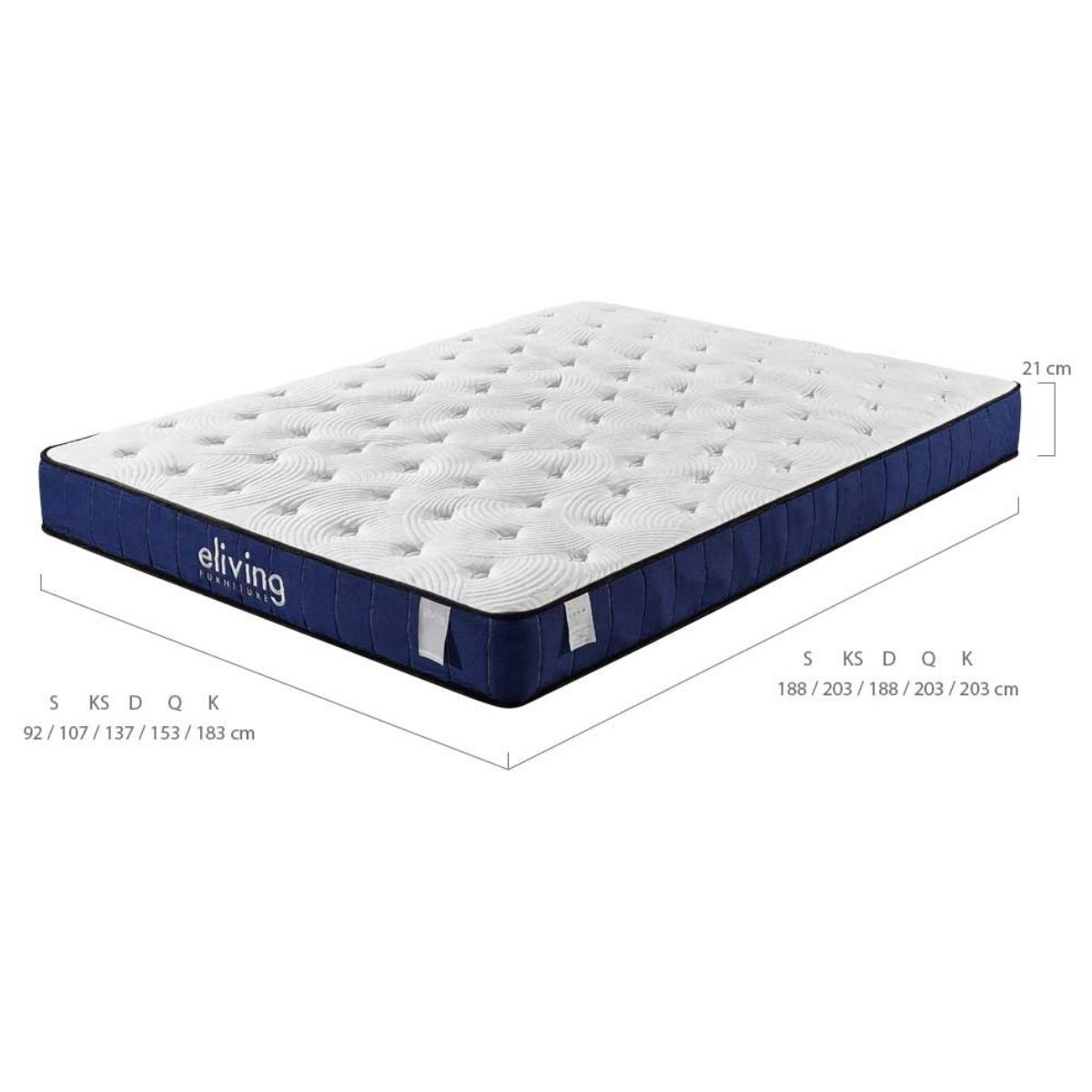 Cool Gel Memory Foam Mattress 5 Zone Pocket Spring Double