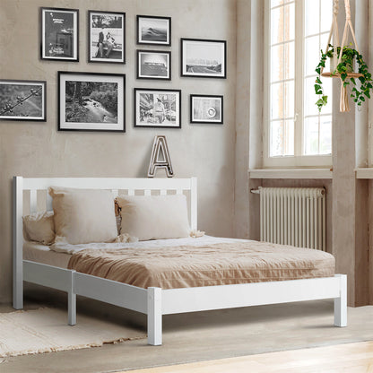 Artiss Double Full Size Wooden Bed Frame SOFIE Pine Timber Mattress Base Bedroom