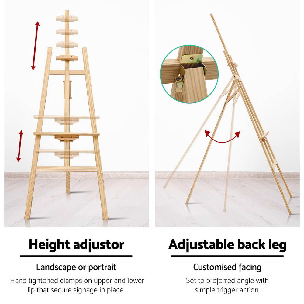 Artiss Painting Easel Stand Wedding Wooden Easels Tripod Shop Art Display 175cm