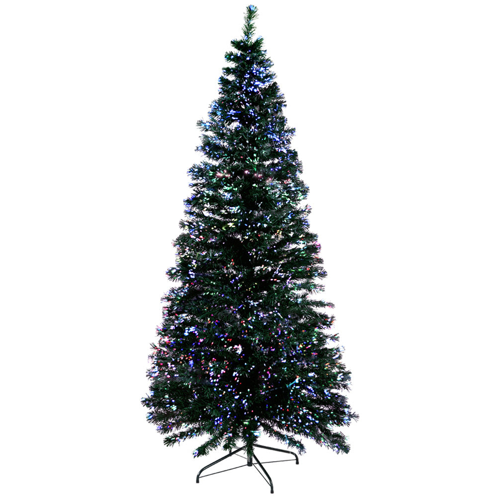 Jingle Jollys 1.8m Christmas Tree Optic Fibre LED Xmas tree 300 Tips