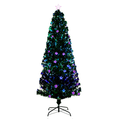 Jingle Jollys 2.1m Christmas Tree Optic Fibre LED Xmas tree Multi Colour