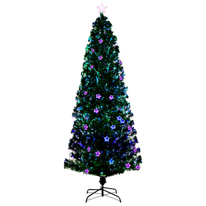 Jingle Jollys 2.4m Christmas Tree Optic Fibre LED Xmas tree Multi Colour