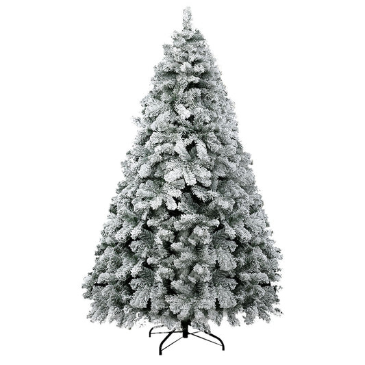 Jingle Jollys Christmas Tree 2.4m Snow Flocked Xmas Tree Decorations 1291 Tips