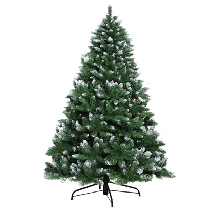 Jingle Jollys Christmas Tree 2.4m Snowy Xmas Tree Decoration 1400 Tips