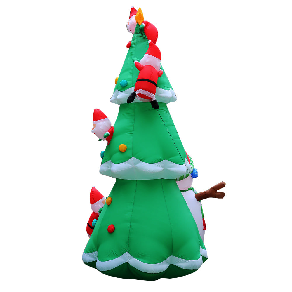 Jingle Jollys Christmas Inflatable Santa Tree 5M Outdoor Xmas Decorations Lights