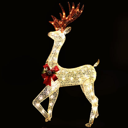 Jingle Jollys Christmas Lights Motif LED Rope Reindeer Waterproof Outdoor