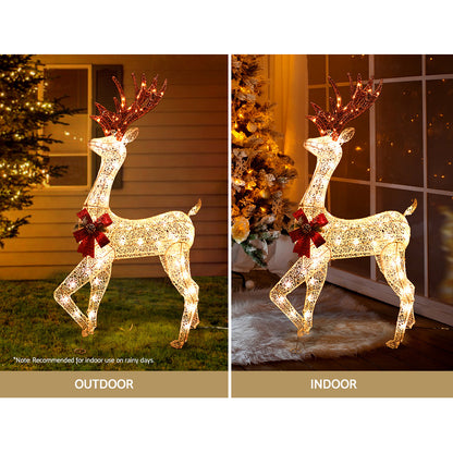 Jingle Jollys Christmas Lights Motif LED Rope Reindeer Waterproof Outdoor