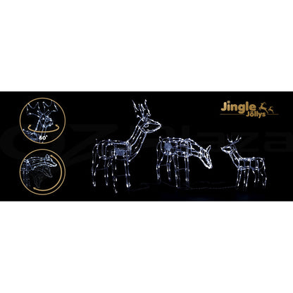 Jingle Jollys Christmas Motif Lights LED Rope Reindeer Waterproof Outdoor