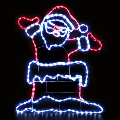 Jingle Jollys Christmas Lights Motif LED Light Outdoor Decorations 101cm Santa