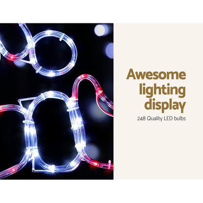 Jingle Jollys Christmas Lights Motif LED Light Outdoor Decorations 101cm Santa