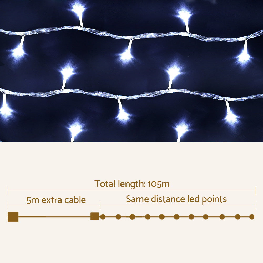 Jingle Jollys 100M Christmas String Lights 500LED Party Wedding Outdoor Garden